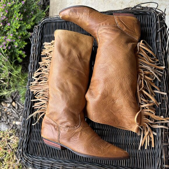 Laredo Leather Boots Womens Size 6 M Fringed Western Cowboy Cowgirl Taylor Swift - Picture 8 of 14
